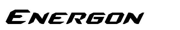 Energon font preview